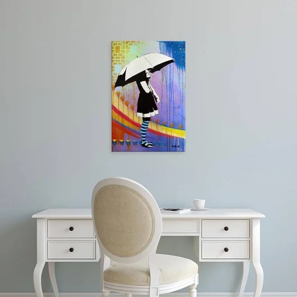 Easy Art Prints AbcArtAttack's 'Waiting for The Rain' Premium Canvas Art (24 x 16)