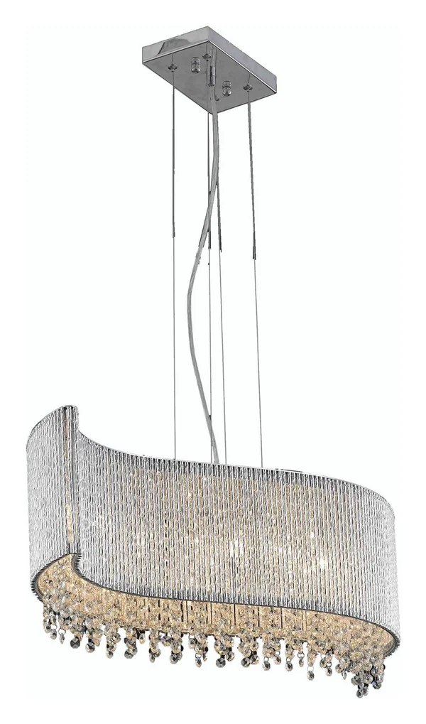 Elegant Lighting V2090D32C-RC Influx 5 Light Chrome Pendant