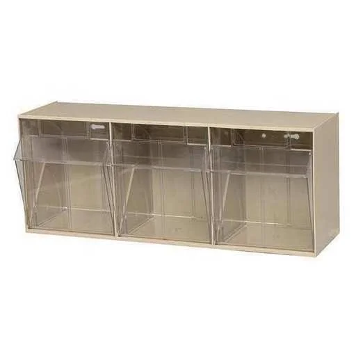 Quantum Storage Systems QTB303IV Bins - 3 Tip Out, Ivory