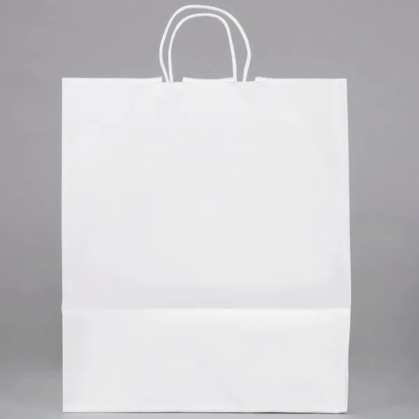 14 x 10 x 15 1/2x22 White Paper Shopping Bags