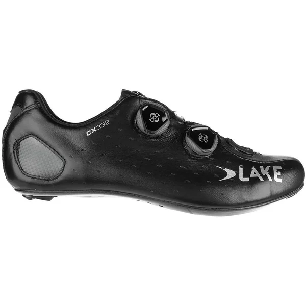 Lake CX332 Cycling Shoe - Men's Black/Silver - 44.0