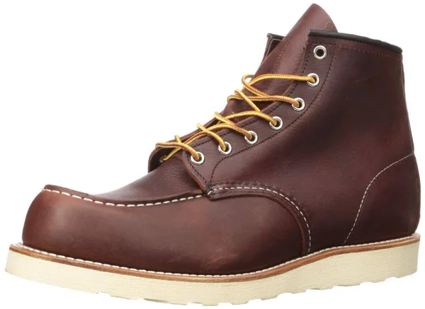 Red Wing Shoes 6-Inch Moc Toe Lug Men 2E Moc Toe Leather Brown Boot