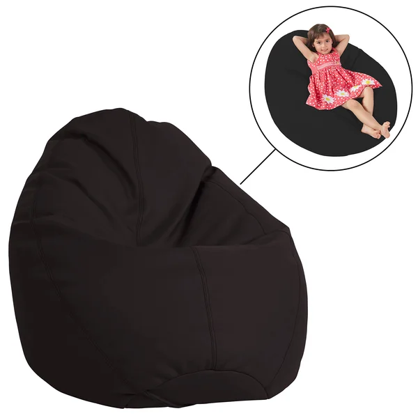 SoftScape 10479-BK Dew Drop Bean Bag Chair - Black