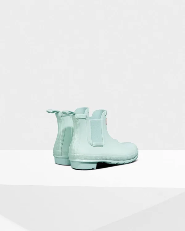 Hunter Original Gloss Chelsea Boots - Blue - Boots