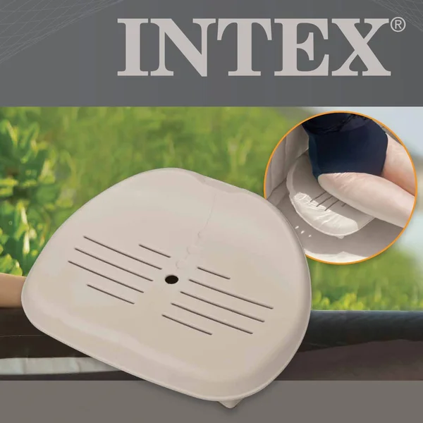 Intex Inflatable Hot Tub Seat - Attachable Cup Holder, Inflatable Head Rest