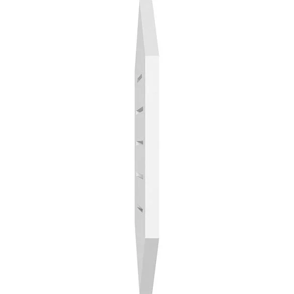Ekena Millwork GVPVP18X2601SF-09 18x22W x 26x22H Vertical Peaked Surface Mount PVC Gable Vent 9/12 Pitch: Functional, w/ 3-1/2x2