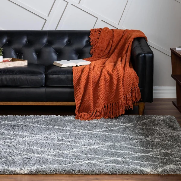 Soft Touch Shag Cloud Gray 8x11 Area Rug