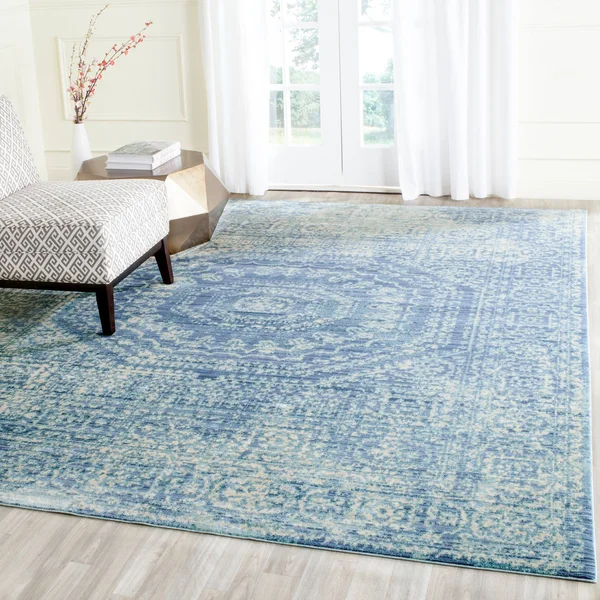 Safavieh Valencia VAL205R Blue/Multi 6& x 9& Area Rug