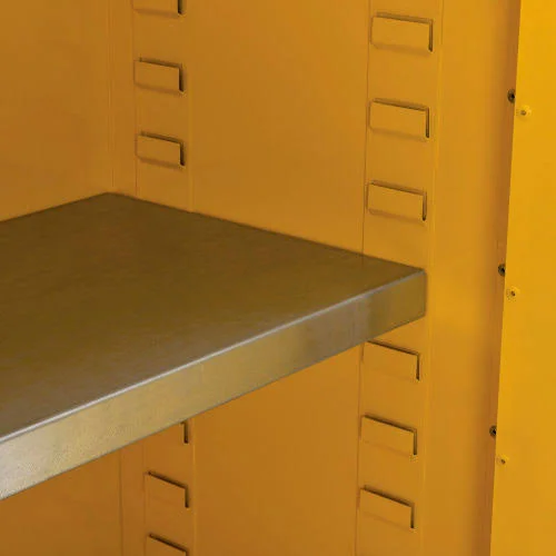Global Industrial Flammable Cabinet - Manual Close Double DOOR, 44 Gallon, 34x22Wx18x22Dx65x22H