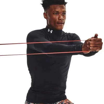 Under Armour ColdGear Compression Mock Long-Sleeved Top Black White - 4XL