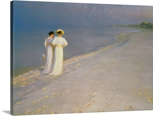 Summer Evening on The Skagen Southern Beach - Canvas Wall Art, 48x36, Great Big Canvas