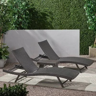 Varley Reclining Chaise Lounge Color: Gray