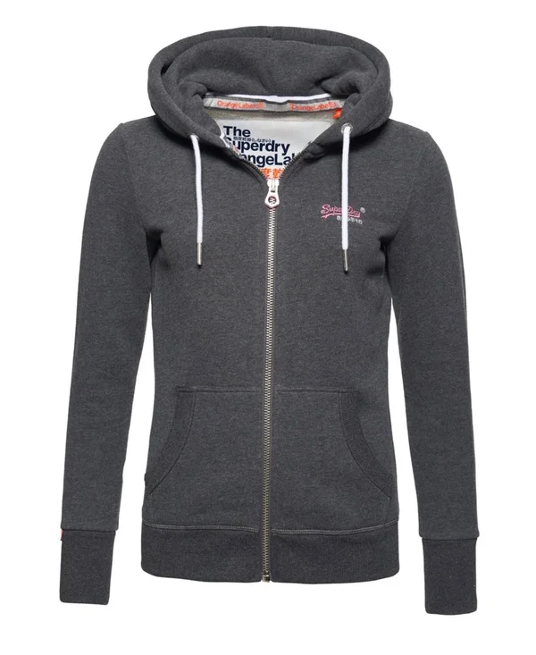 Superdry Orange Label Zip Hoodie - Light-past