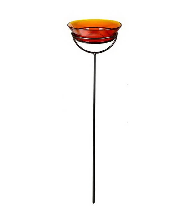 Mosaic Birds Cuban Garden Stake - Orange, M429-200-08