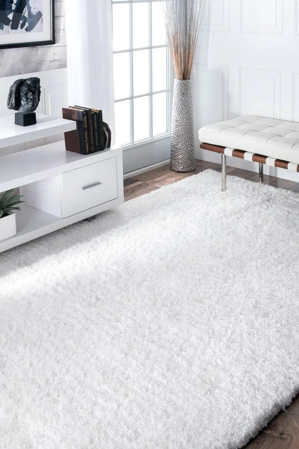 nuLOOM Maginifique Hand Tufted Shag Rug - 3& x 5&, Snow