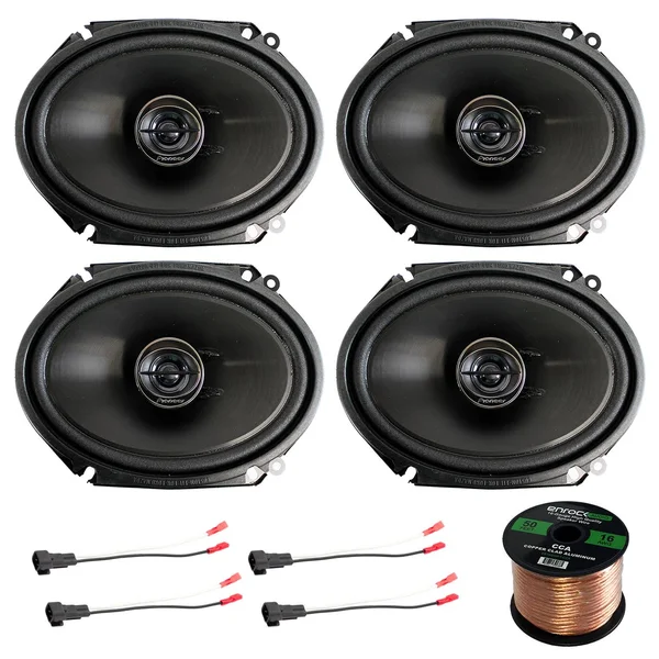Pioneer Ts-g6845r 250 Watt 6 x 8x22 2-Way Coaxial Car Audio Speakers (Pair) Enrock Automotive EFDSH98UP Pair 16 Gauge Speaker Ha