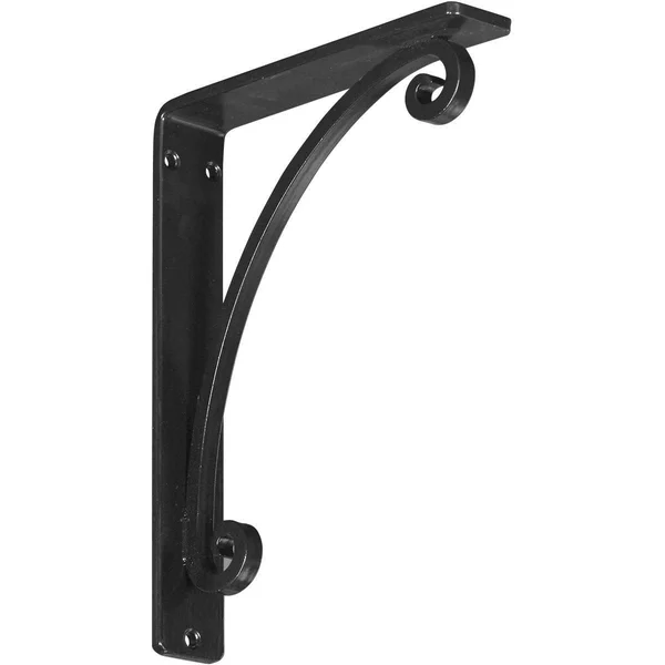 Legacy Wrought Iron Bracket Antiqued Bronze 1 1/2x22W x 12x22D x 15x22H - (Single Center Brace)