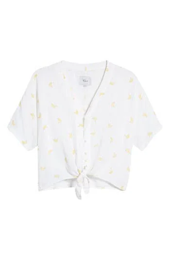 Rails Thea Tie Waist Blouse - Banana Bunch at Nordstrom Rack