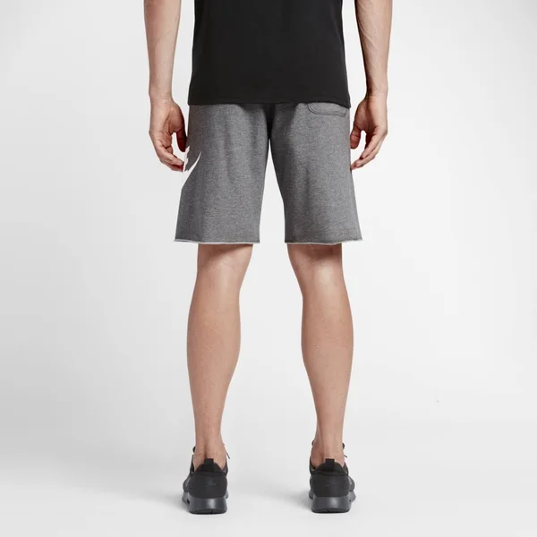 Nike Mens Sportswear Logo Shorts Carbon Heather/White