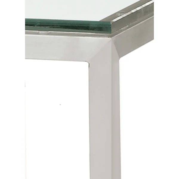 Room & Board - Modern Parsons 32W 8D 29h Console Table w/ 1x22 Leg, Taupe Ceramic Top w/ Slate Base