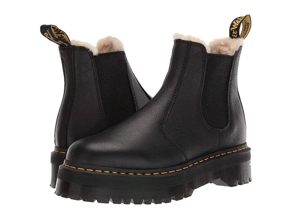 Dr. Martens Black 2976 Quad Faux-Fur Lined Boots