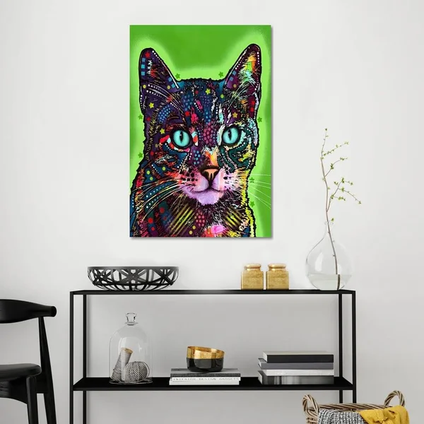 Dean Russo Canvas Prints - Watchful Cat ( Animal Art > Cats art)