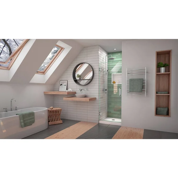 DreamLine SHDR-2030722-01 Unidoor-LS 30x22W x 72x22H Frameless Hinged Shower Door in Chrome