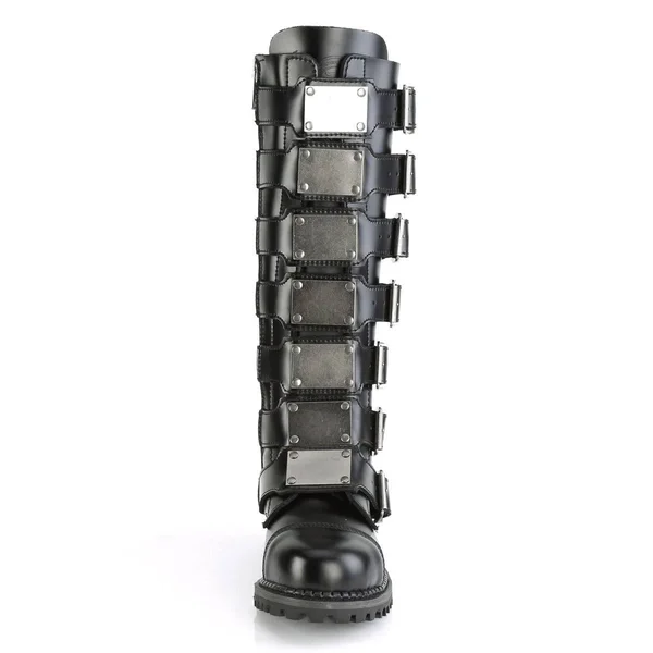 Demonia - Unisex Riot-21MP Boots Black Vegan - Size-12