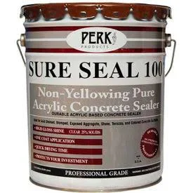 Sure Seal 100 Acrylic Sealer - Clear Gloss Finish 5 Gallon Pail 1/Case - CP-1548