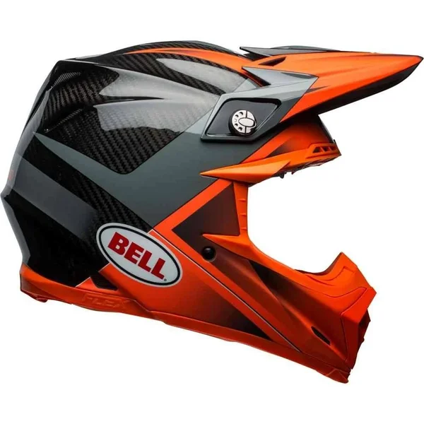 Bell Moto-9 Flex Helmet, Hound Matte/Gloss Orange/Charcoal, S