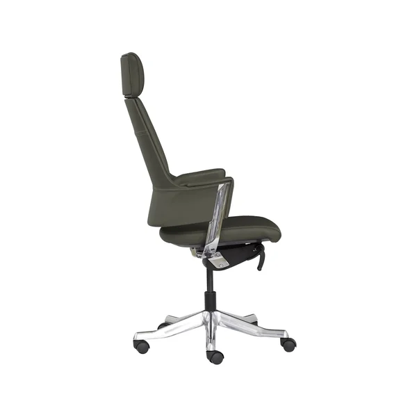 Unique Furniture Premium Leather High Backrest Office Chair in Black