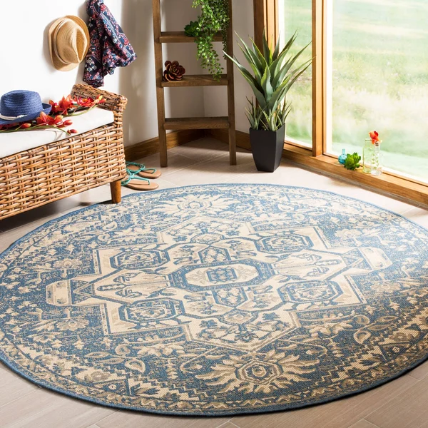 Safavieh Linden LND183L Cream/Aqua 4& x 6& Area Rug