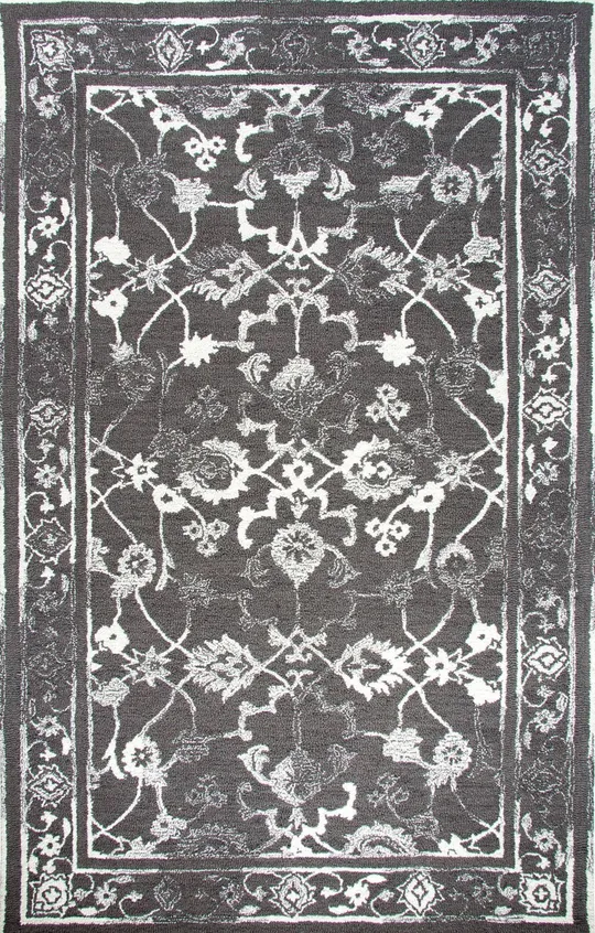Dynamic Rugs Avalon 88802 Rug - 5' x 8', Ivory/Light Blue