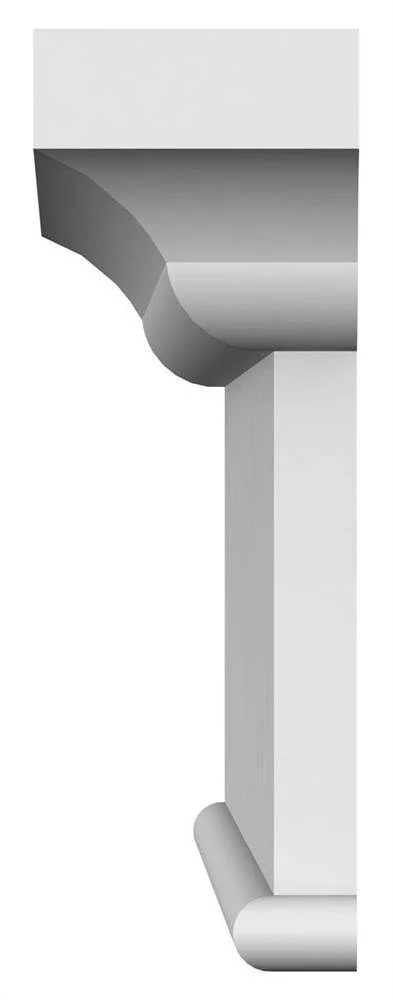 130 inch Bottom Width x 133 1/8 inch Top Width x 6 1/8 inchh x 1/2 inchp Craftsman Crosshead