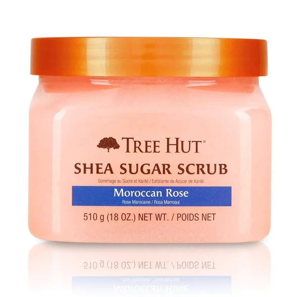 Tree Hut Shea Sugar Scrub Moroccan Rose, 18oz, Ultra Hydrating and Exfoliating Scrub for Nourishing Essential Body Care (Pack of