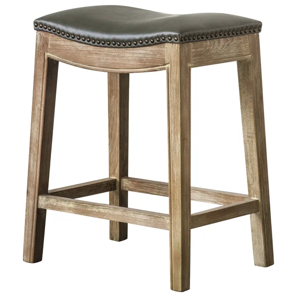 New Pacific Direct Elmo Bonded Leather Counter Stool - Vintage Gray