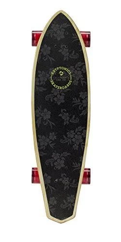 Kryptonics 37x22 Pintail Longboard Complete Skateboard - Slanted Graphic
