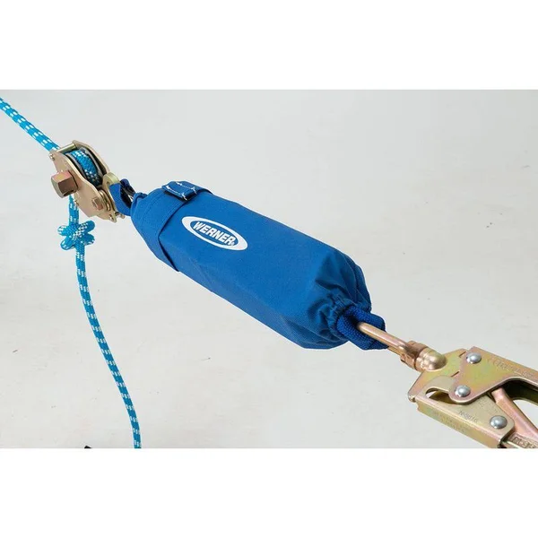Werner L120030 30ft 2-Man Rope Horizontal Lifeline System - D-Bolt ANCHOR, Rope Tensioner