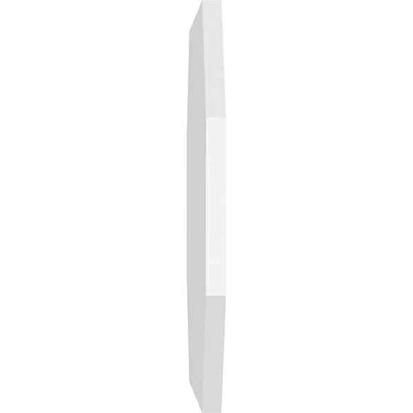 Ekena Millwork GVPOH14X1201SN 14x22W x 12x22H Horizontal Elongated Octagon Surface Mount PVC Gable Vent: Non-Functional - 3-1/2x2