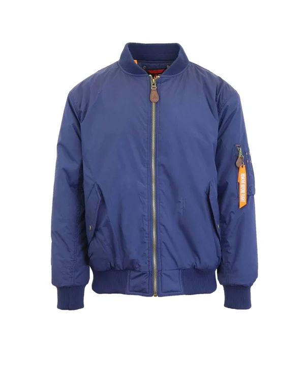 Spire by Galaxy Navy Men's Mid-Weight Aviator Flight Bomber Jacket