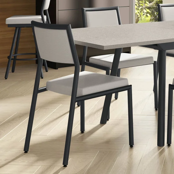 Jacob Dining Chair Charcoal Gray/Matt Dark Gray - Amisco