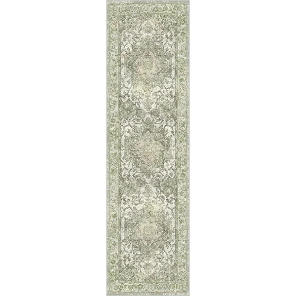 Dynamic Rugs Horizon 988465 7&10x22 x 10&10x22 Grey - Green Area Rug