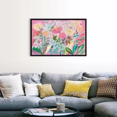 Allow Yourself to Grow by Kait Roberts - Painting Print on Canvas Red Barrel Studio Format: Black Framed - Size: 34x22 H x 50x22