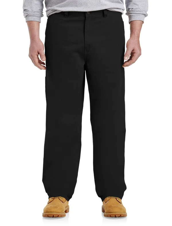Big & Tall Harbor Bay Rugged Loose-Fit Carpenter Pants - Black - Size 50 x 30 - Men's