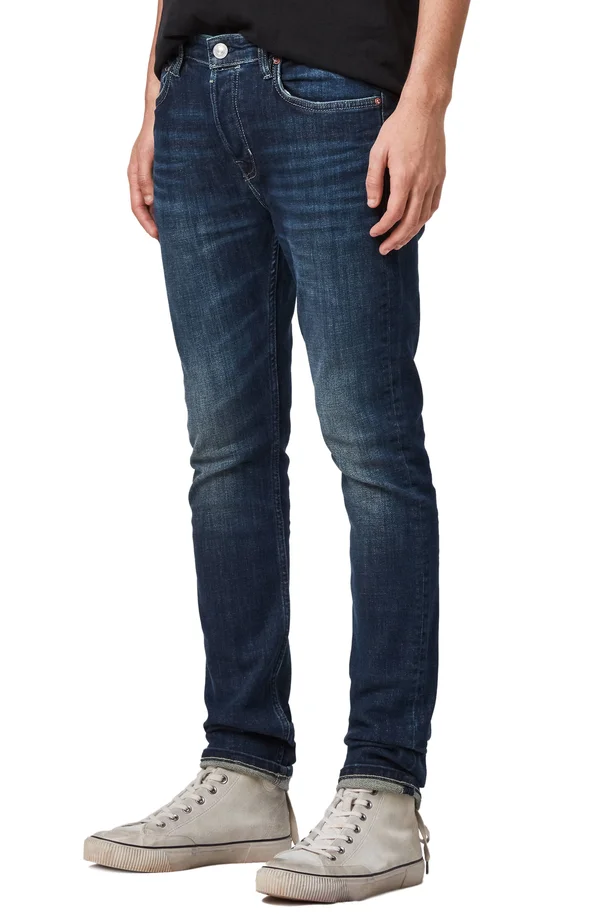 Allsaints Men's Cigarette Skinny Fit Jeans - Blue - Size 36