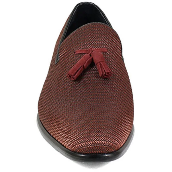 Stacy Adams Men's Tazewell Plain Toe Tassel Slip-On - Brick