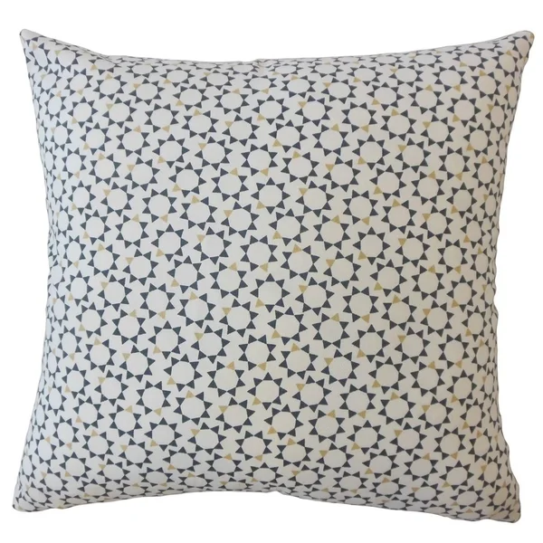 The Pillow Collection Lachunn Geometric Down Filled Throw Pillow in Blue, Size: 22 x 22
