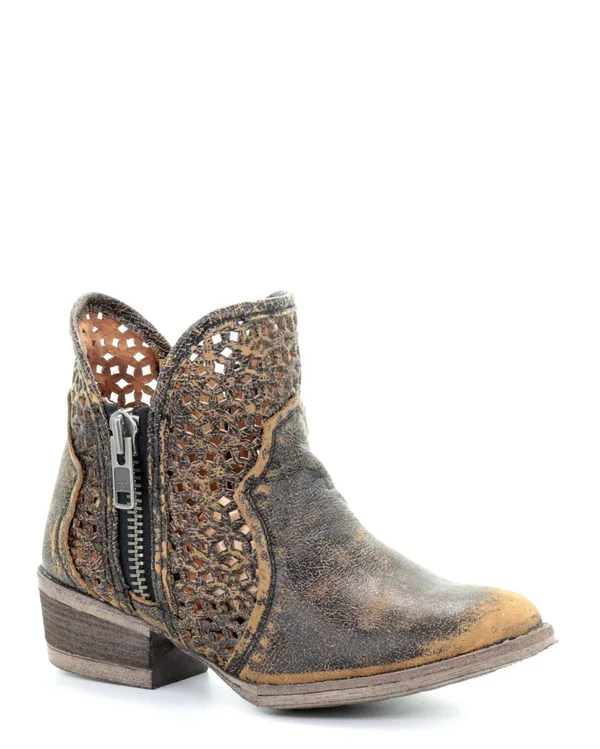 Corral Boots Q5021 Cowboy Boots Black/Yellow : 9.5 B - Medium