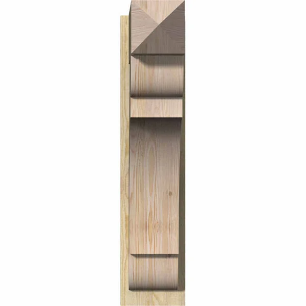 Ekena Millwork OUT08X24X36OLY03RDF 8x22W x 24x22D x 36x22H Olympic Rough Sawn Arts and Crafts Outlooker - Douglas Fir