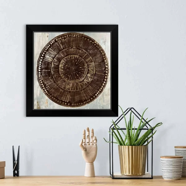 Zulu Gold I, Black Framed Wall Art, 16x16, Great Big Canvas